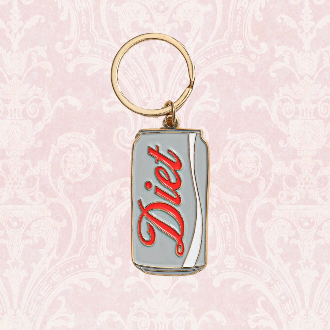 Diet Soda Can Enamel Keychain Bag Charm