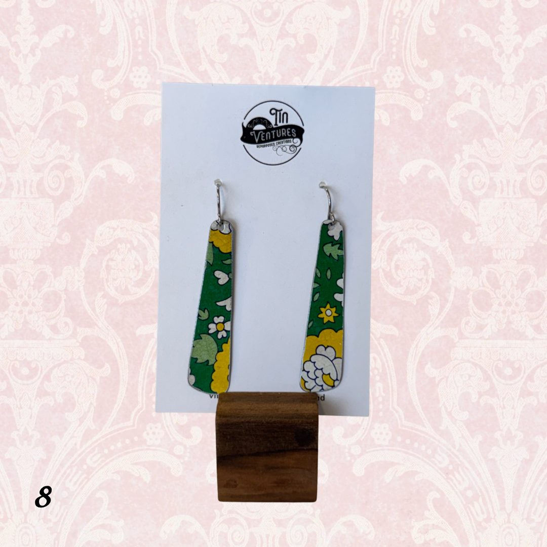 Upcycled Vintage Tin Earrings