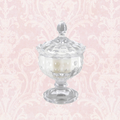 Clear Hobnail Glass Lidded Candle