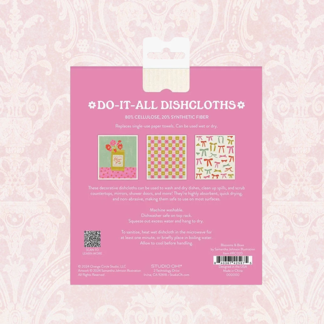 Blossoms & Bows Do-It-All Dishcloths