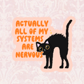 Cat Mental Health Waterproof Vinyl Sticker