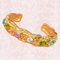 Colored Zircon Cuff Bracelet