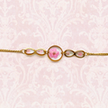 Pink Pressed Flower Bracelet