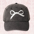 Trendy Bow Embroidered Denim Hat