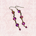 Volcano Pink Crystal Earrings