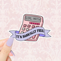 Shopping Girl Math Waterproof Vinyl Sticker