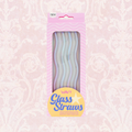 Wavy Glass Straws-4 Pack