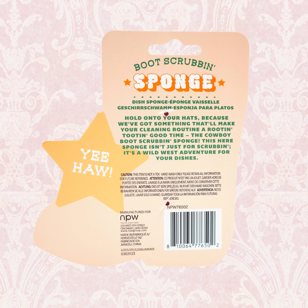 Western Pink Boot Sponge