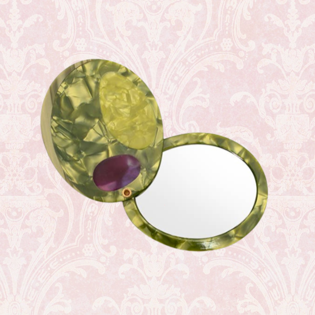 Olive Folding Compact Mirror