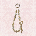 Vintage Crystal Beads Bow Keychain Bag Charm DP25C798: White