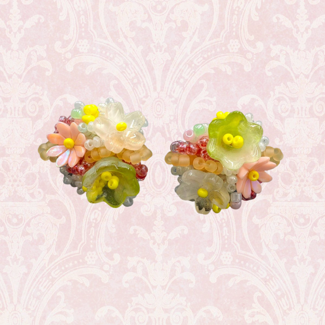 Colored Flower Earrings