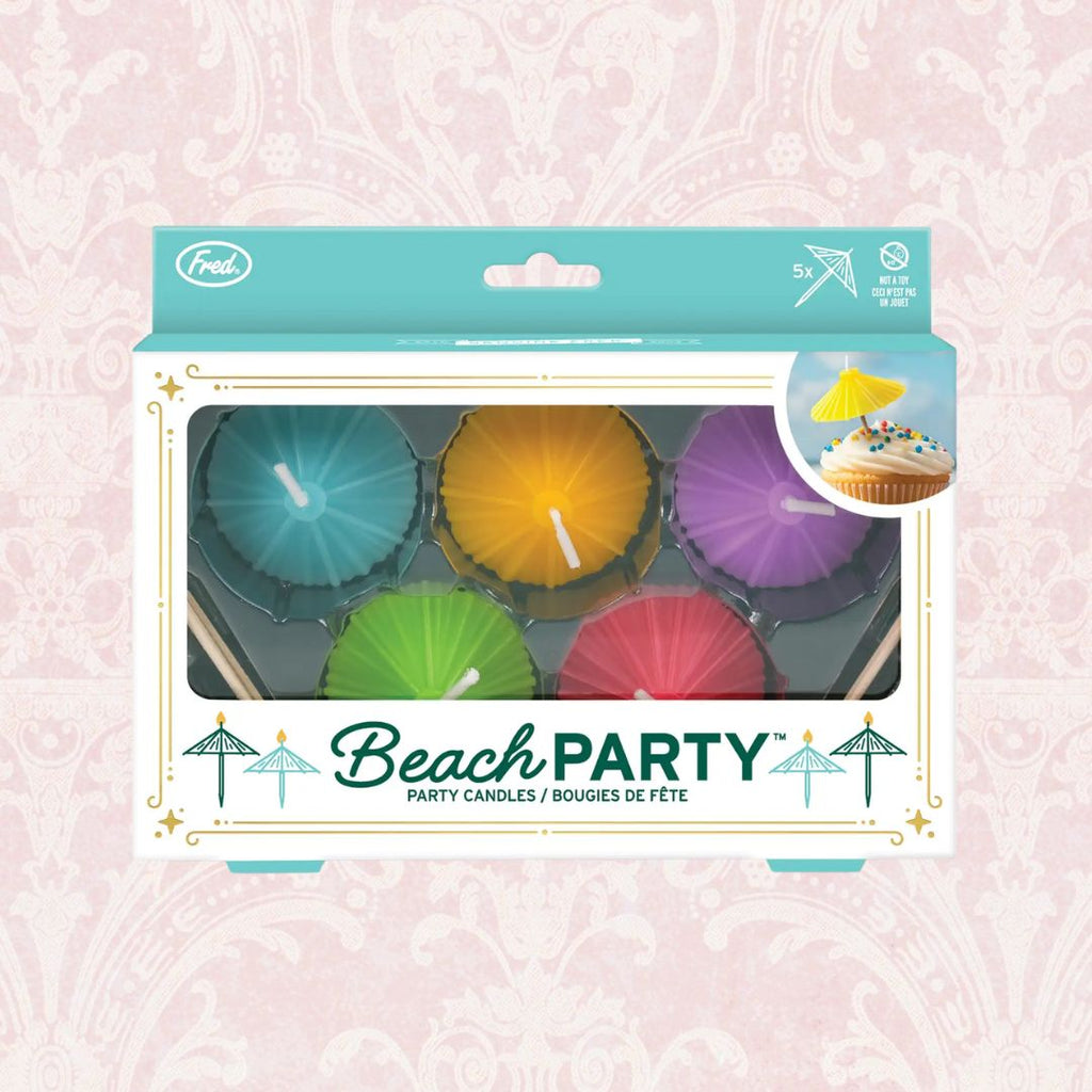 Beach Party Umbrella Candles - Set of 5