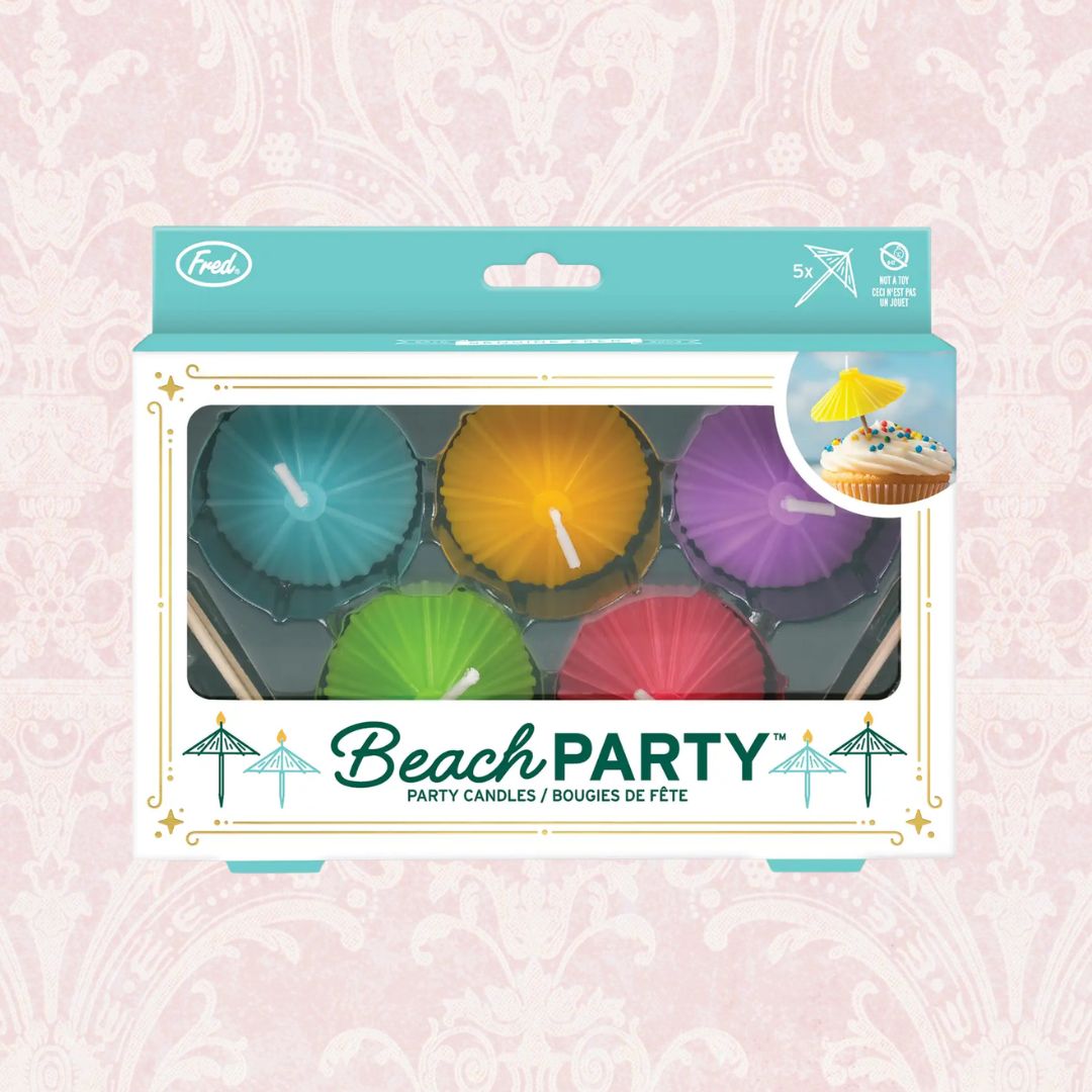Beach Party Umbrella Candles - Set of 5