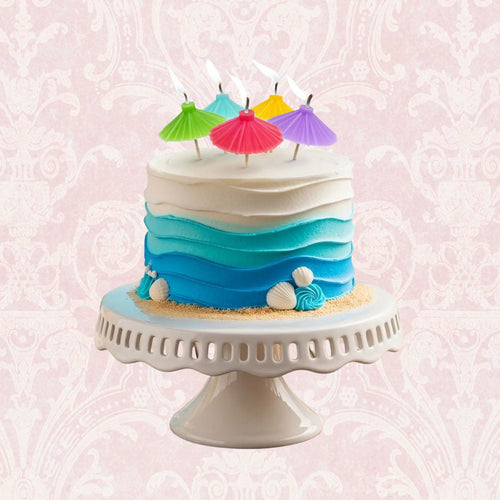 Beach Party Umbrella Candles - Set of 5