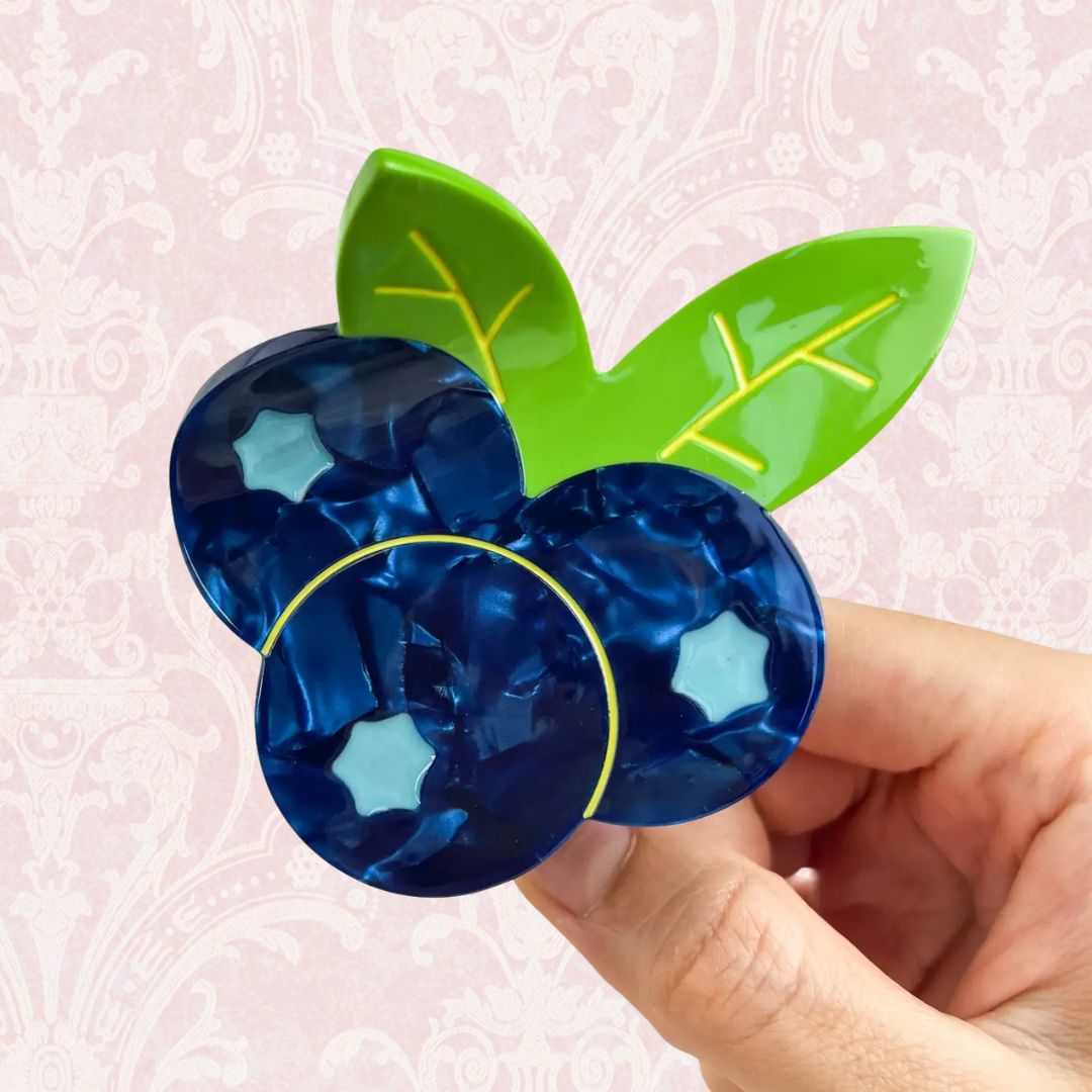 Blueberry Cluster Hair Claw Clip