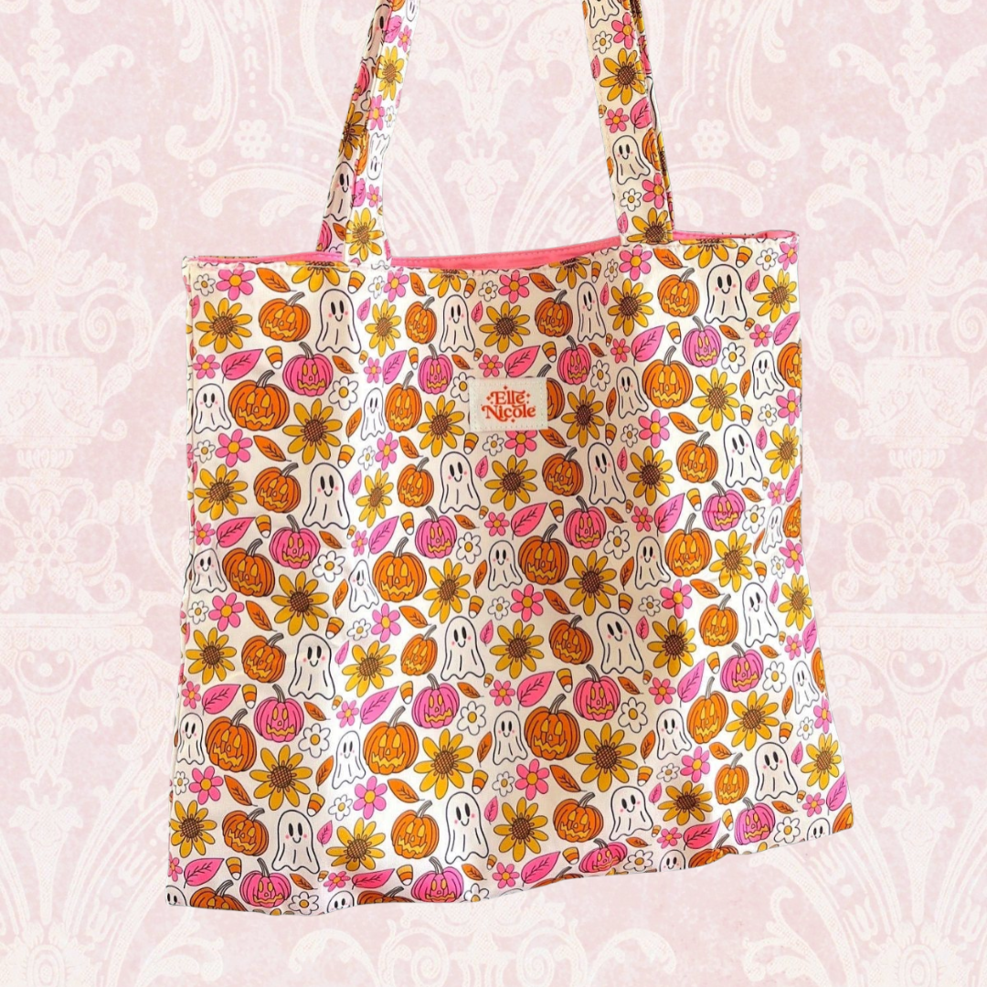 Spooky Doodle Tote Bag / Trick or Treat Bag