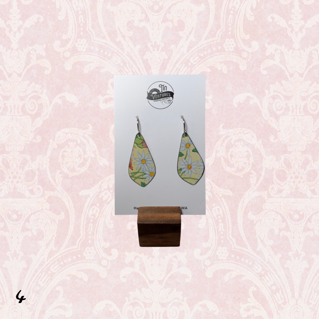 Upcycled Vintage Tin Earrings