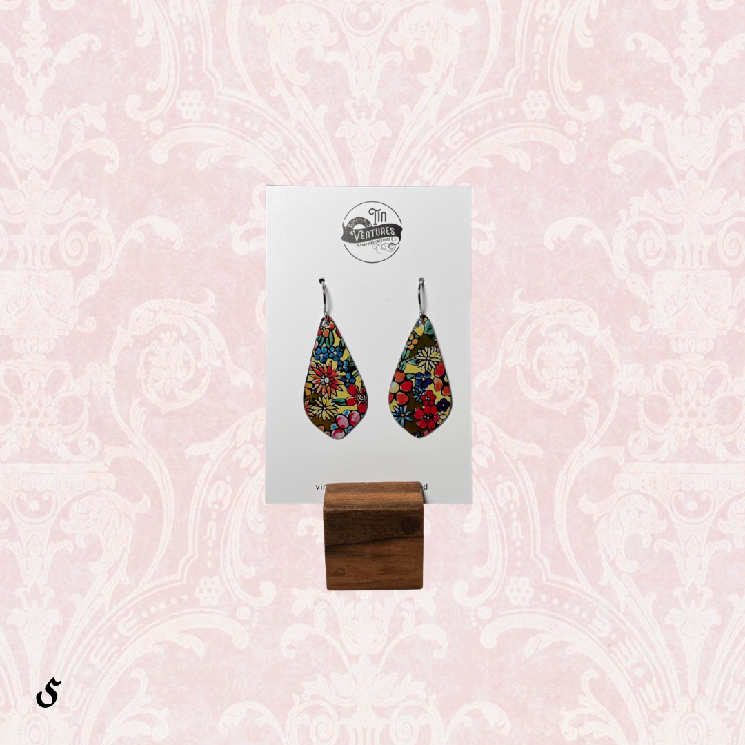 Upcycled Vintage Tin Earrings