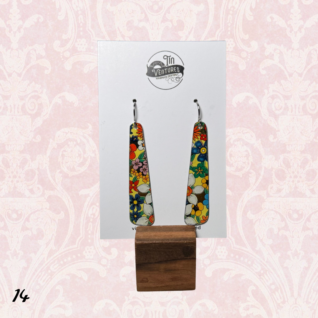 Upcycled Vintage Tin Earrings