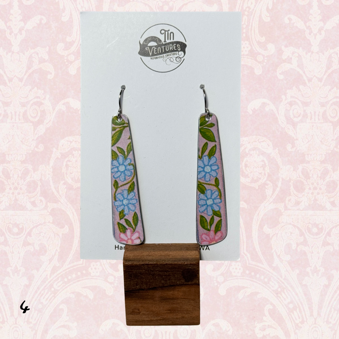 Upcycled Vintage Tin Earrings