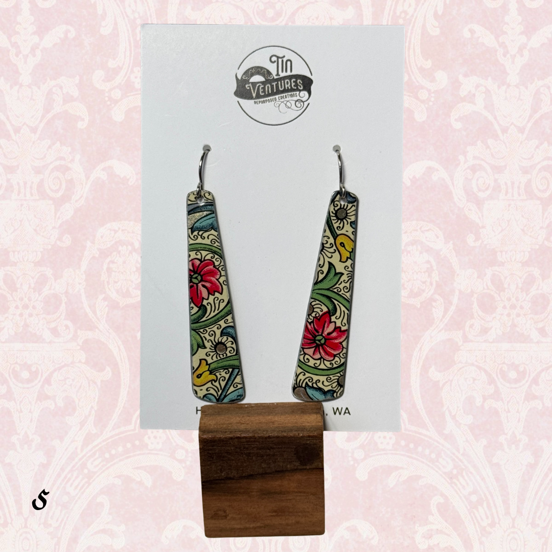 Upcycled Vintage Tin Earrings