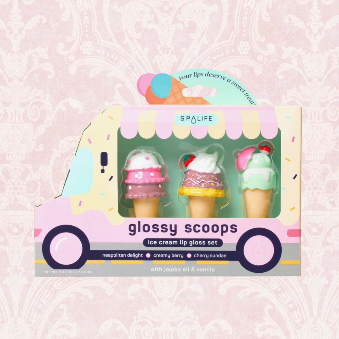 Glossy Scoops Ice cream Lip Gloss Trio Gift Set