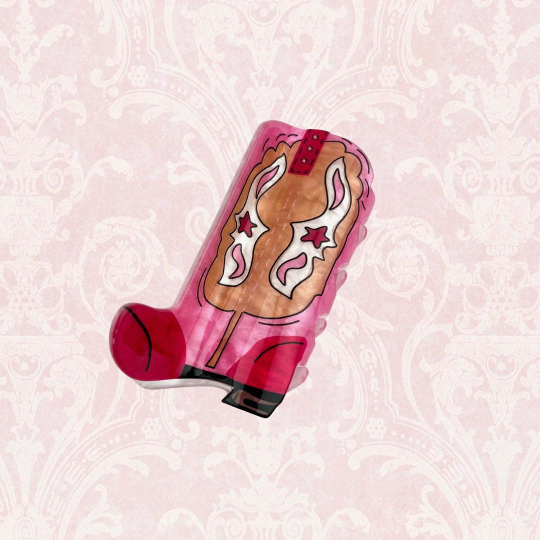 Cowboy Boot Hair Claw Clip