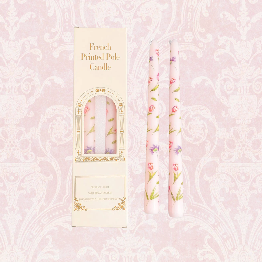 Floral Taper Candles