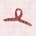 Pink Polka Dot Hair Claw Clip