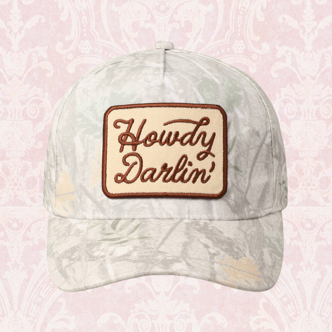Howdy Darlin' Embroidery Patch Camo Trucker Hat