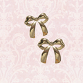 Gold Bow Stud Earrings