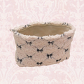 Bow Soft Wool Cosmetic Bag