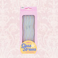 Wavy Glass Straws-4 Pack