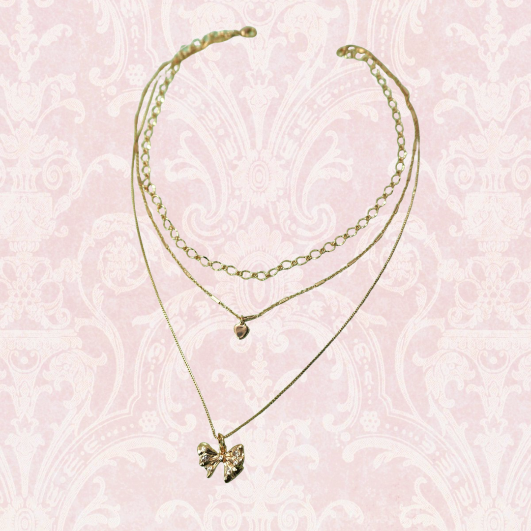 Multi-Layered Bow Necklace