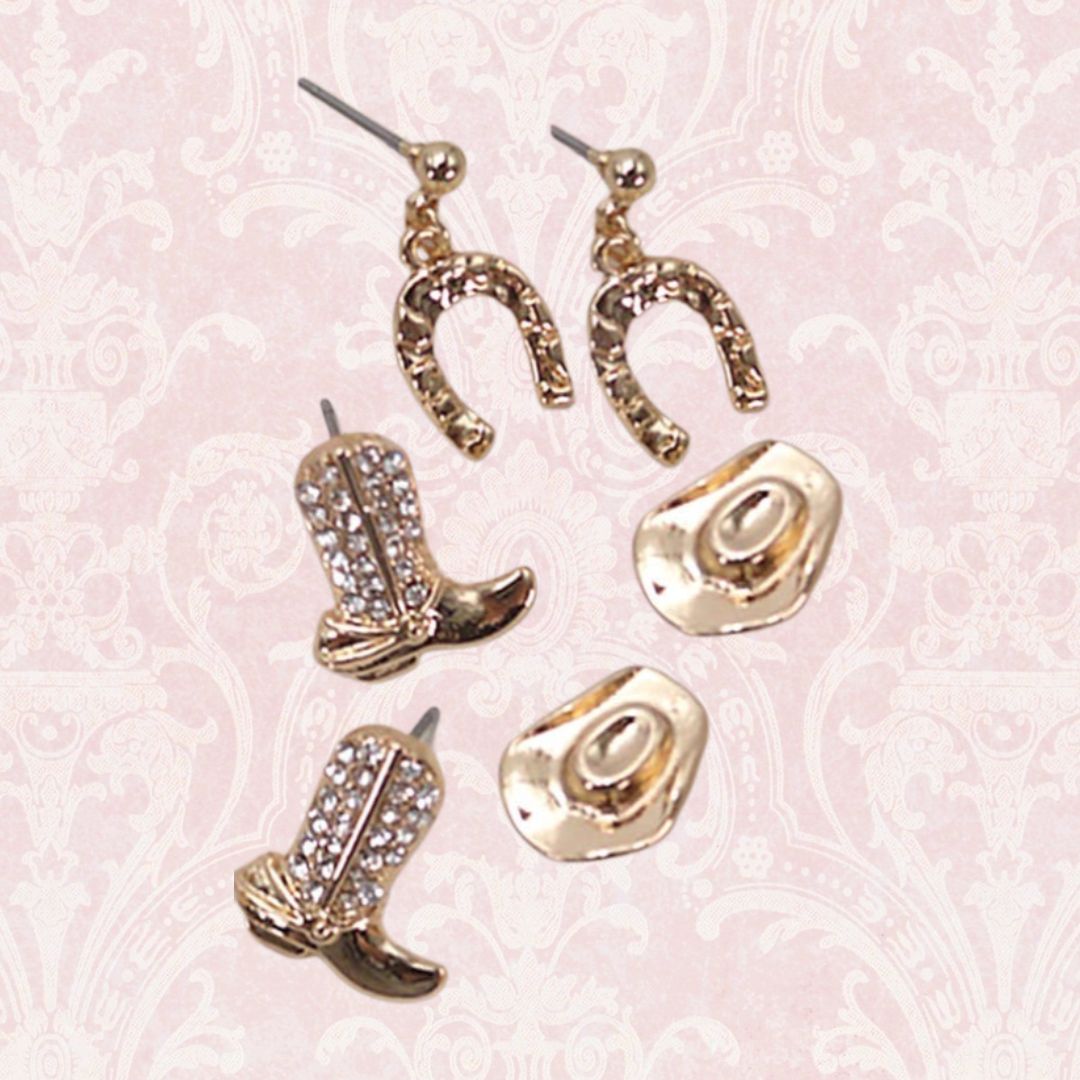 Western Trio Earrings