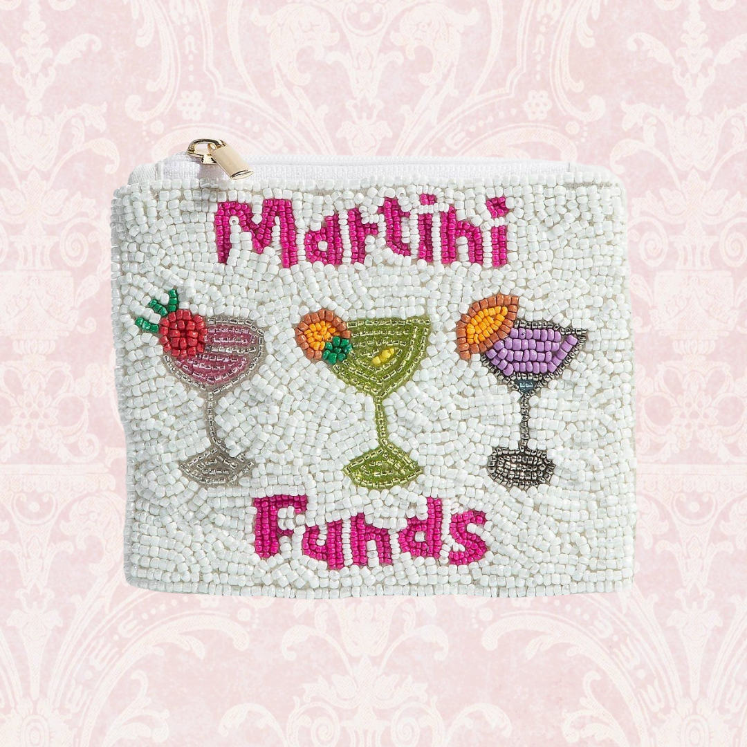 Martini Funds Beaded Coin Purse