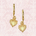 Heart Earrings Stainless Steel Gold