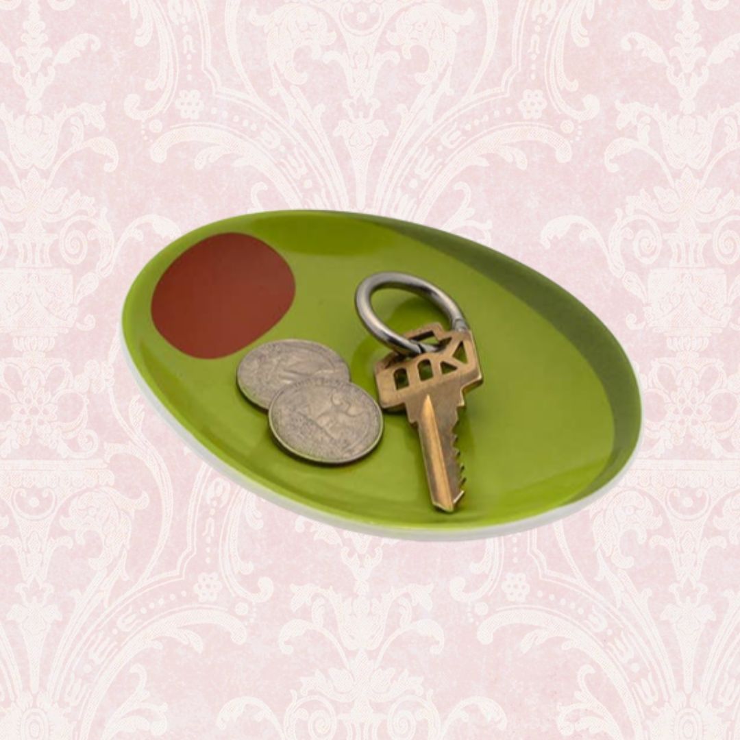 Olive Ceramic Trinket & Jewelry Tray