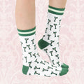 Martini Glasses Women's Bamboo Crew Socks