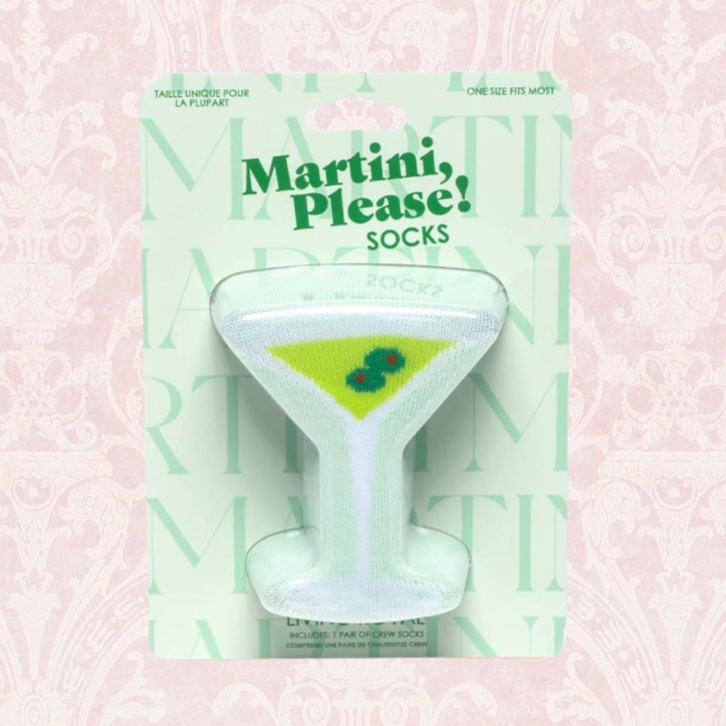 Martini 3D Packaged Crew Socks