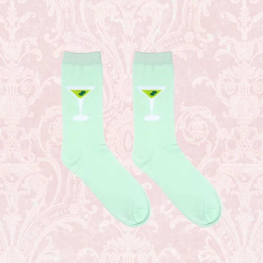 Martini 3D Packaged Crew Socks