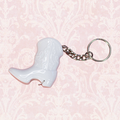Boot Bottle Opener Keychain- White