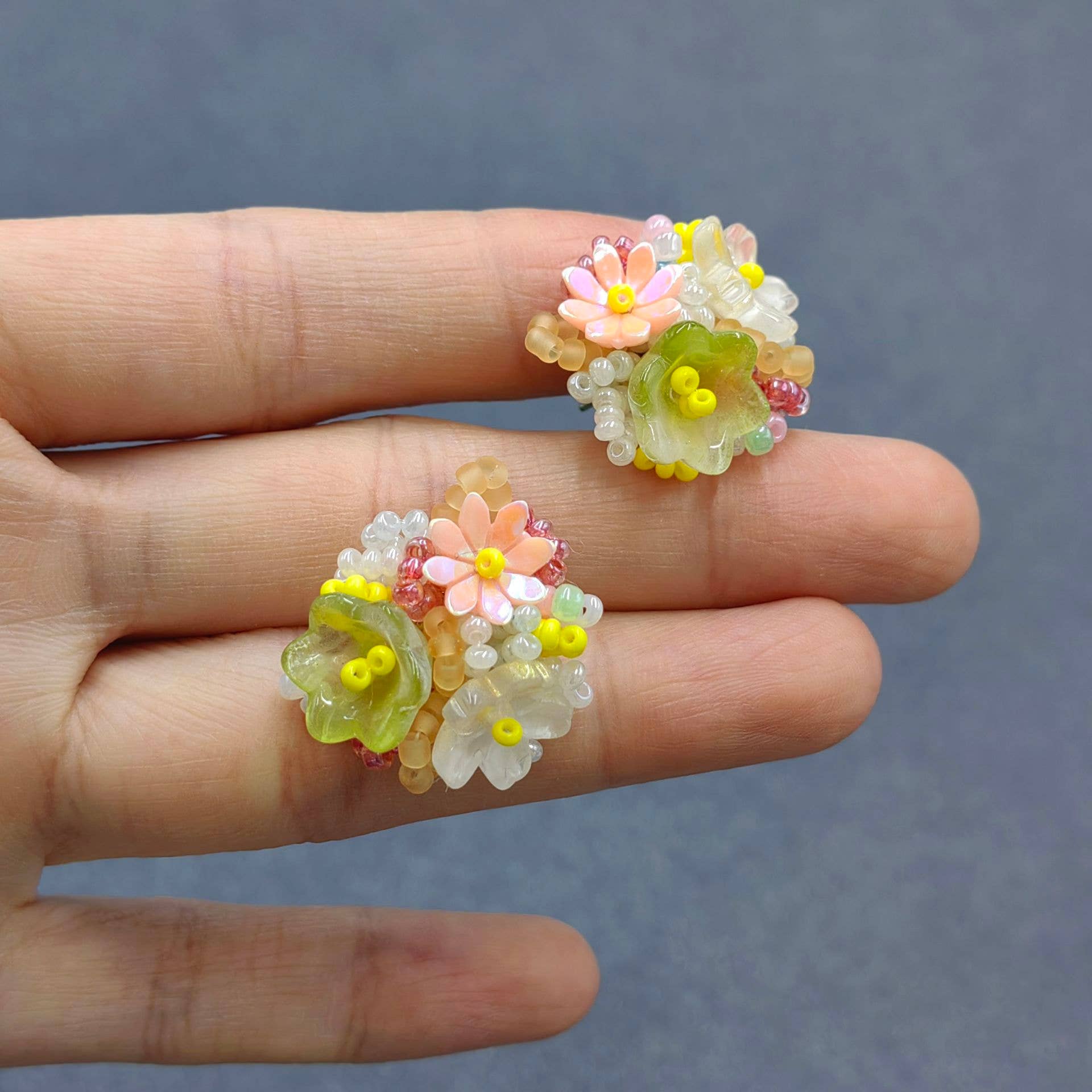 Colored Flower Earrings