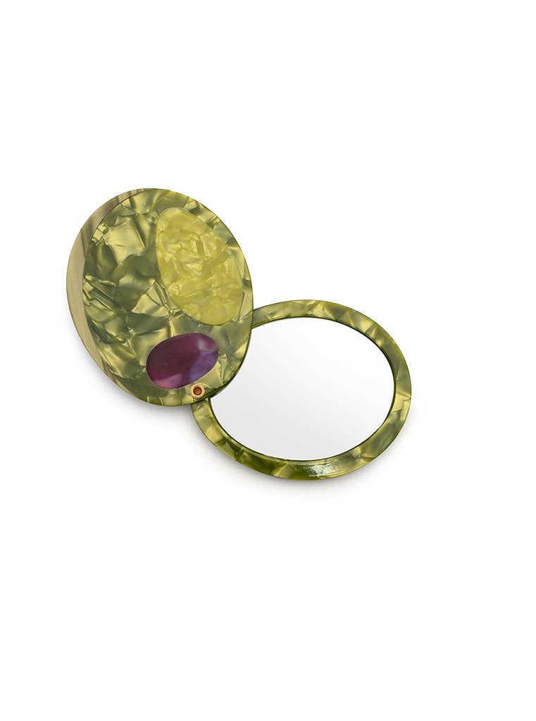 Olive Folding Compact Mirror