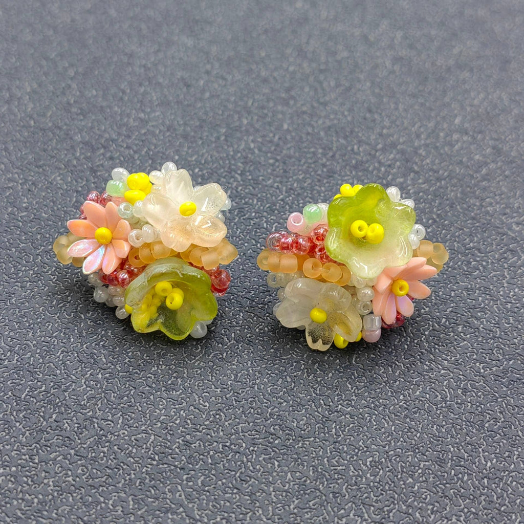 Colored Flower Earrings